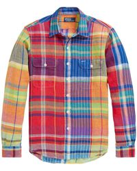 Polo Ralph Lauren - Checked Linen Shirt - Lyst