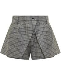 Des Phemmes - Houndstooth-Pattern Tailored Skort - Lyst