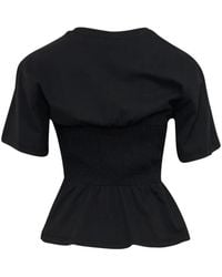 Ulla Johnson - T-Shirt Péplum Mila Froncé - Lyst