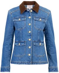 Cinq À Sept - Katniss Contrast-Collar Jacket - Lyst