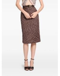 Elie Saab - Polka-Dot Midi Skirt - Lyst