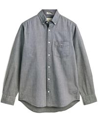 GANT - Camisa Oxford Con Cierre De Botón - Lyst