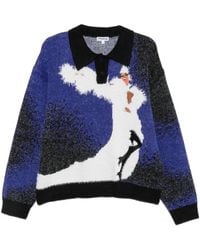 House of Errors - Graphic-Intarsia Polo Shirt - Lyst