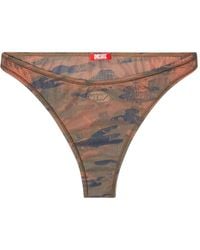 DIESEL - Bumchy-Utlt Camouflage-Print Bikini Bottoms - Lyst