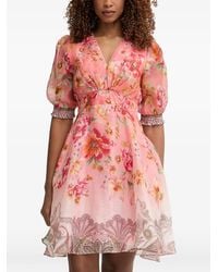 Hale Bob - Kaeli Floral-Print Paisley-Border Mini Dress - Lyst