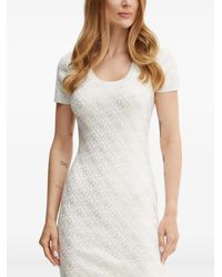Guess - Short-Sleeve Monogram-Pattern Mini Dress - Lyst