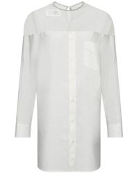 MM6 by Maison Margiela - High-Cut Cuffed Cotton Shirt - Lyst
