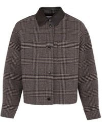 Yves Salomon - Chaqueta A Cuadros De Manga Larga - Lyst