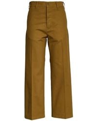 Department 5 - Button Straight-Leg Trousers - Lyst