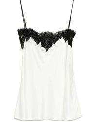 Stella McCartney - Sleeveless Lace Satin Top - Lyst