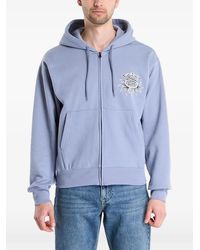Vans - Logo-Print Zip-Up Hoodie - Lyst