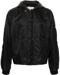 Loewe - Hooded Bomber Jacket - Lyst