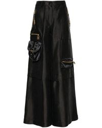 Moschino - Wide-leg Satin Trousers - Lyst