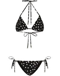 Dolce & Gabbana - Triangel-Bikini mit Polka Dots - Lyst