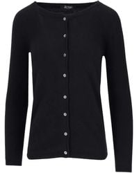 LA ROSE - Button-Up Long-Sleeved Cardigan - Lyst