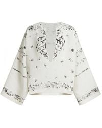 Alberta Ferretti - Blouse À Fleurs - Lyst