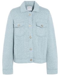 Barrie - Contrast-Stitching Denim-Effect Jacket - Lyst