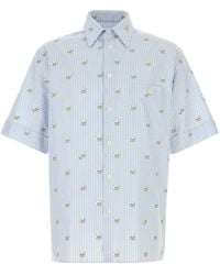 Valentino Garavani - Cotton Oxford Shirt With Le Chat De La Maison Print - Lyst