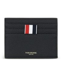 Thom Browne - Pebble-Grain Striped-Tab Card Holder - Lyst