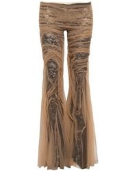 DI PETSA - Mesh Flared Trousers - Lyst