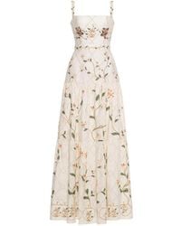 Agua Bendita - Lima Navegante Embroidered Tiered Maxi Dress - Lyst