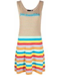 Love Moschino - Multi-Stripe Mini Dress - Lyst
