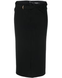 Versace - Long Pencil Jersey Skirt - Lyst