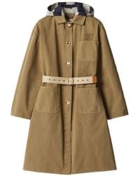 Miu Miu - Old Gabardine Single-Breasted Coat - Lyst