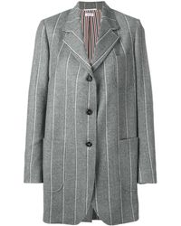 Thom Browne Jas Met Krijtstrepen - Grijs