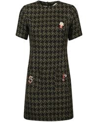5 PROGRESS - Mini-Jurk Met Pied-De-Poule Print - Lyst