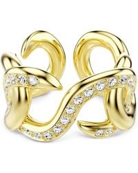 Swarovski - Dextera Crystal-Embellished Intertwined Ring - Lyst