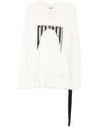 Rick Owens - Long-sleeve logo-print t-shirt - Lyst