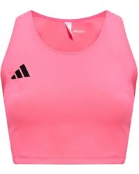 adidas - Adizero Logo-Print Top - Lyst