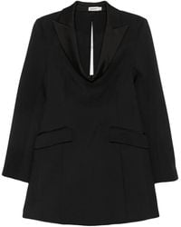 Jonathan Simkhai - Robe Courte Marina À Coupe Blazer Et Revers Satinés - Lyst