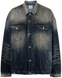 Vetements - Distressed-Effect Stonewashed Denim Jacket - Lyst