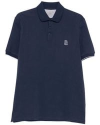 Brunello Cucinelli - Polo À Logo Brodé - Lyst