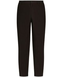 Dolce & Gabbana - Straight-leg Linen Tailored Trousers - Lyst