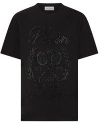 Philipp Plein - Rhinestone-Embelished Round-Neck T-Shirt - Lyst