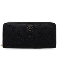 Guess - 4G Monogram-Embossed Zip-Around Wallet - Lyst