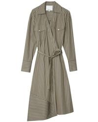 3.1 Phillip Lim - Striped Asymmetrical Dress - Lyst