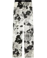 Tom Ford - Logo-Waistband Floral-Print Trousers - Lyst