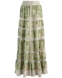 Alice + Olivia - Jupe Longue Adira Brodée À Volants Superposés - Lyst