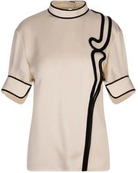 Jil Sander - Satin Blouse - Lyst