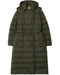 Burberry - Donsjas Met Dubbele Rij Knopen En Ceintuur - Lyst