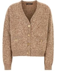 Versace - Two-Tone Wool Blend Cardigan - Lyst