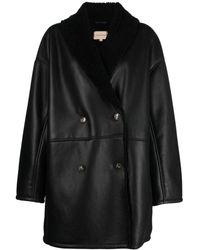 Loulou Studio - Namo Leather Double-breasted Coat - Lyst