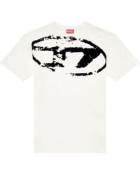 DIESEL - T-boxt フロックロゴ Tシャツ - Lyst