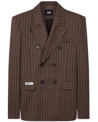Gcds - Pinstripe Double-Breasted Blazer - Lyst