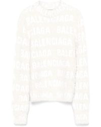 Balenciaga - Jacquard Logo Sweater - Lyst