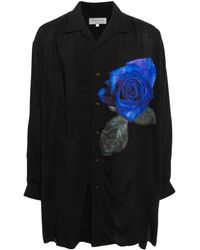 Yohji Yamamoto - Camisa con estampado floral - Lyst